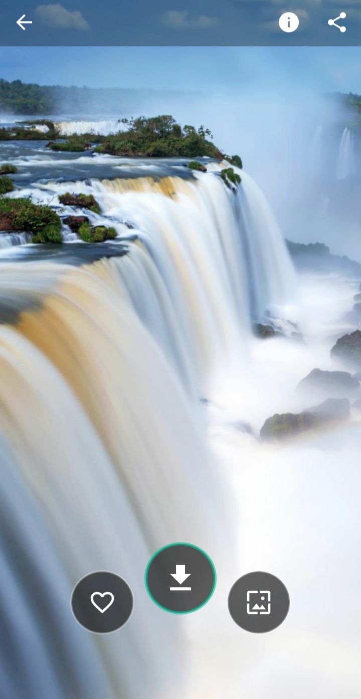 screenshot of nature wallpapers waterfall