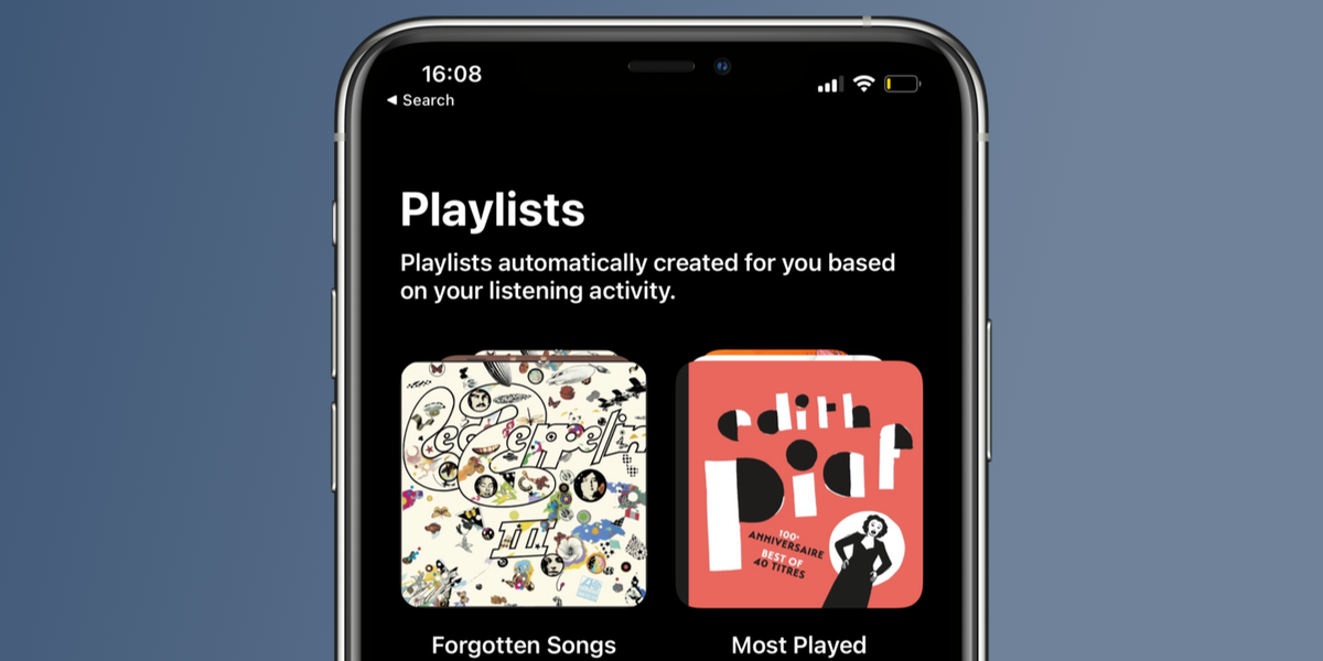 Next is an Apple Music player that creates awesome playlists for you