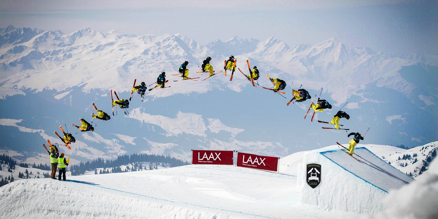 Multiplicity photo of skier