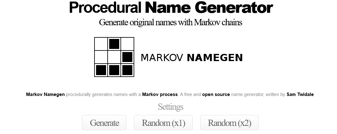 procedural name generator