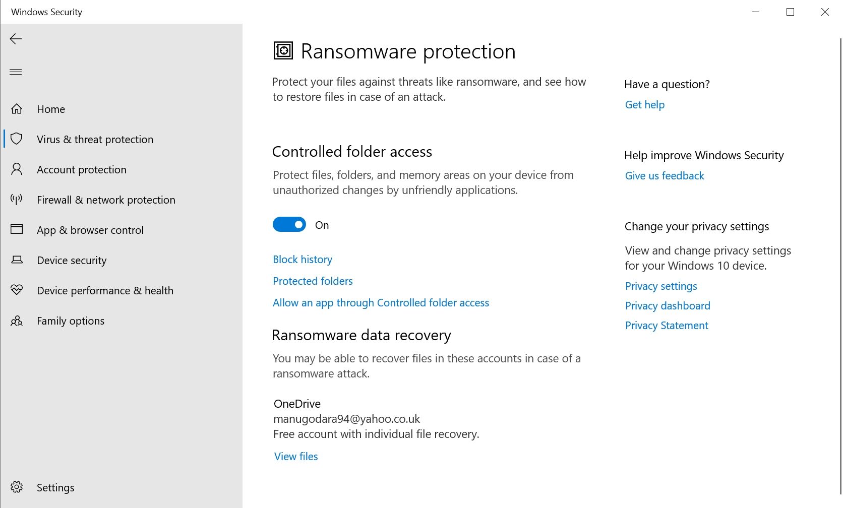 ransomware protection windows defender - Come riconfigurare Windows Defender per proteggere meglio il tuo computer