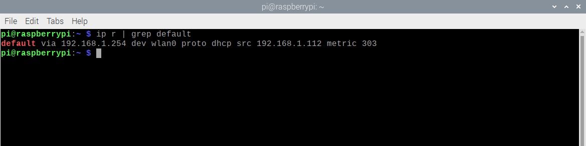 Raspberry Pi router gateway IP