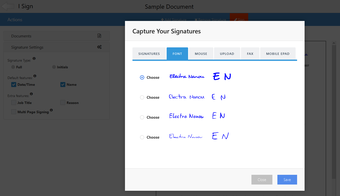secured signing capture signature - Come firmare un documento online