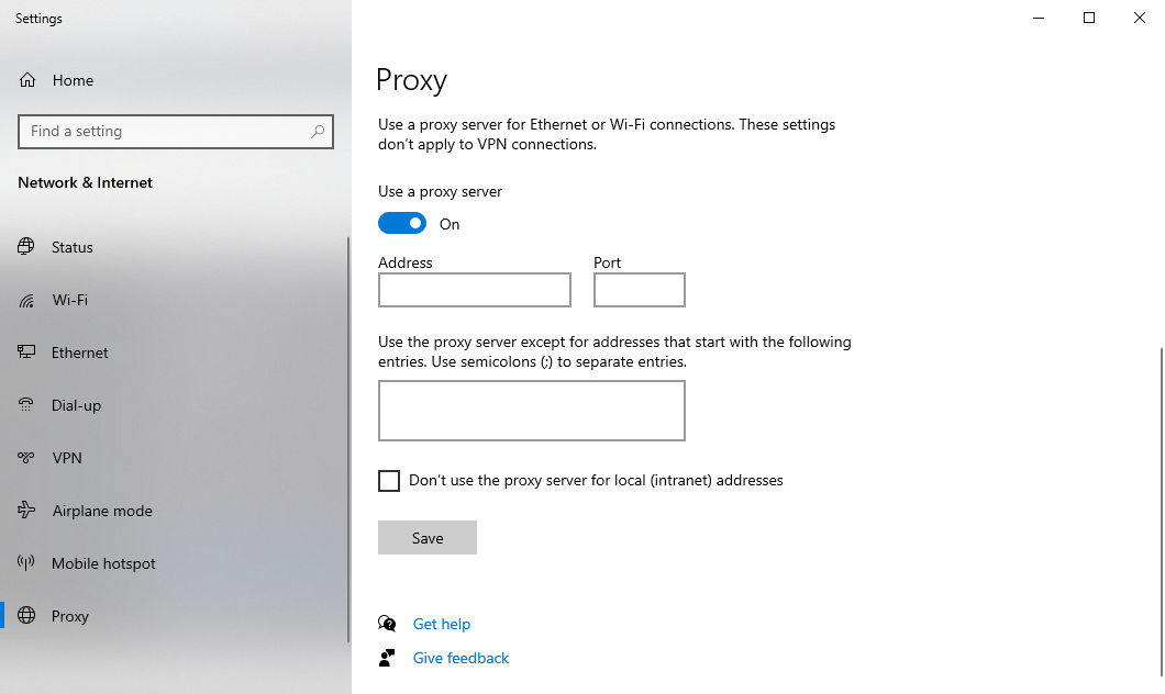 setting up a proxy on edge