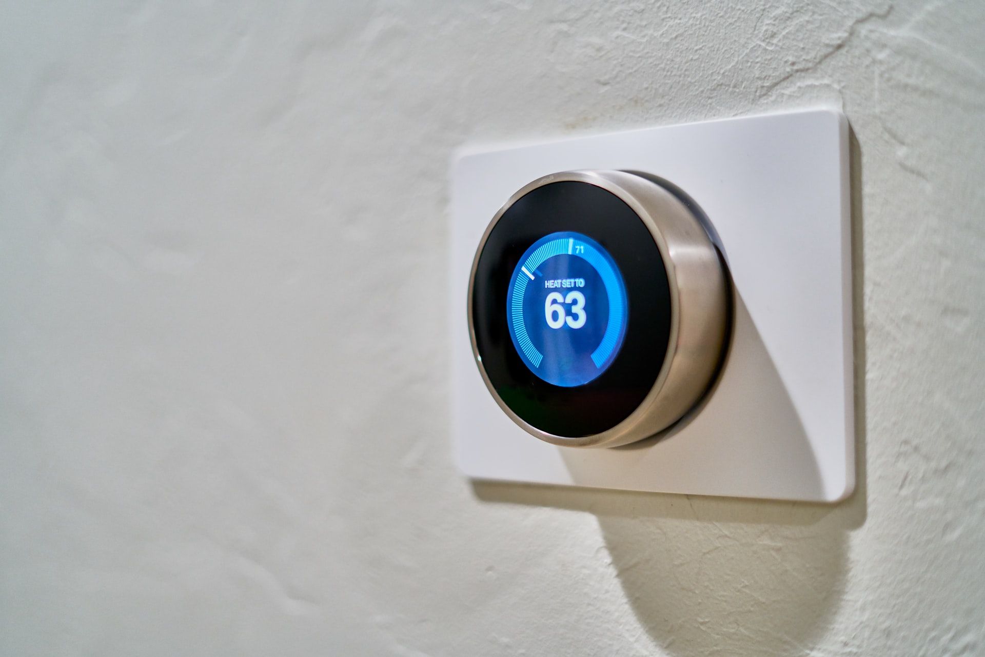 a smart thermostat in a house