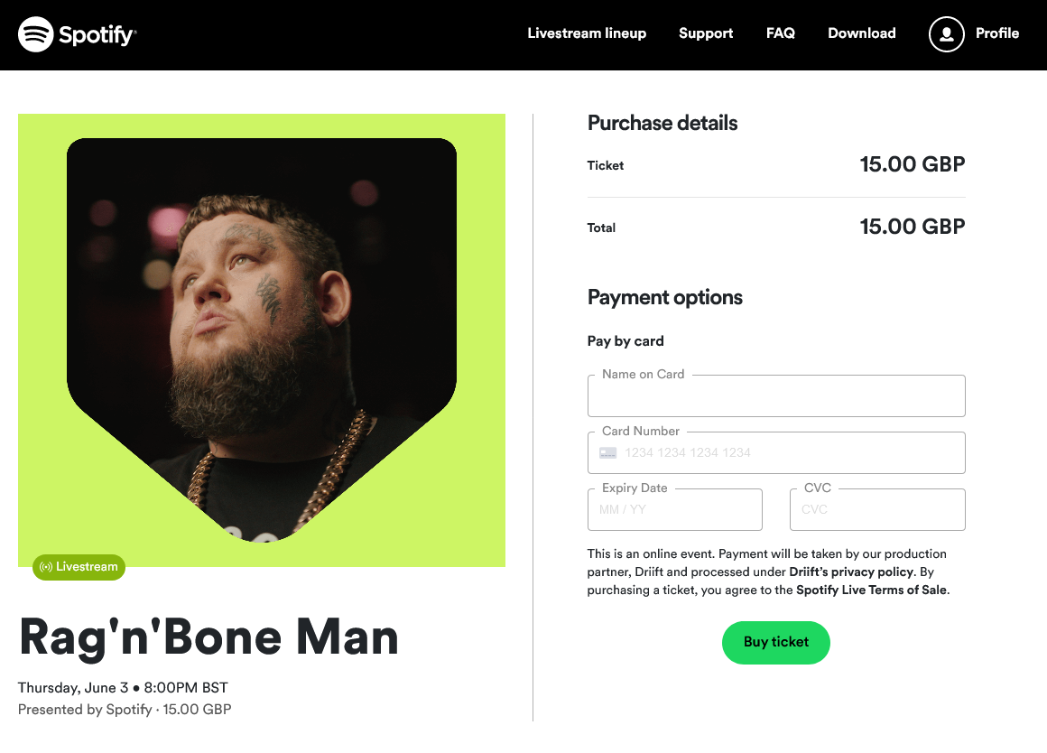 spotify livestream ragnbone man - Come partecipare a un concerto virtuale su Spotify