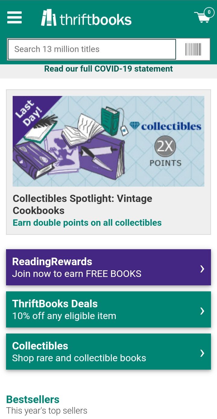 thriftbooks homepage screenshot