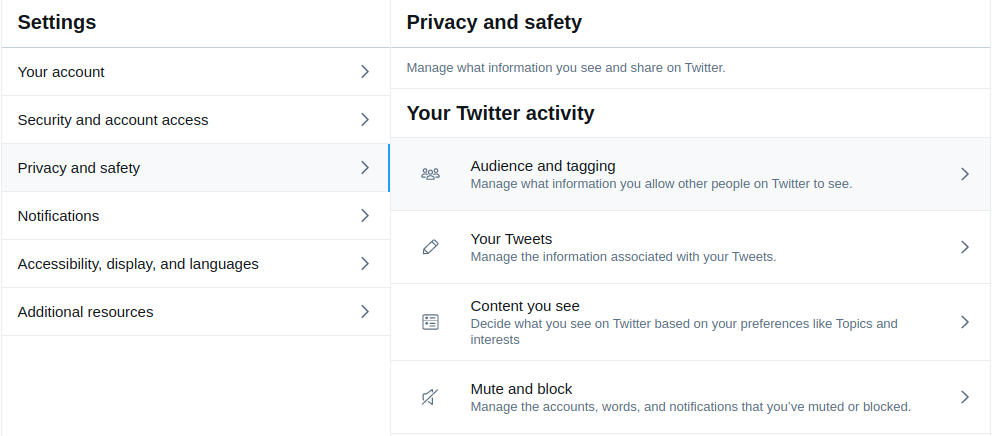 twitter privacy