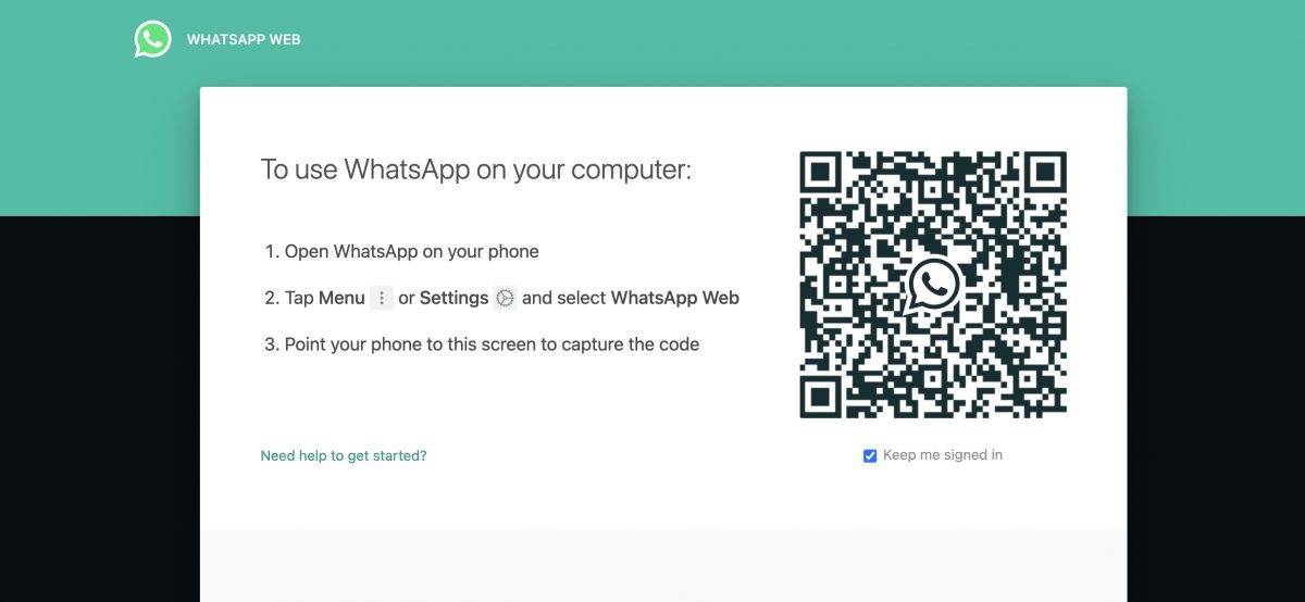 whatsappウェブホームページ