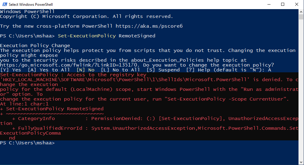 windows powershell unauthorized access error - Che cos’è Windows PowerShell?