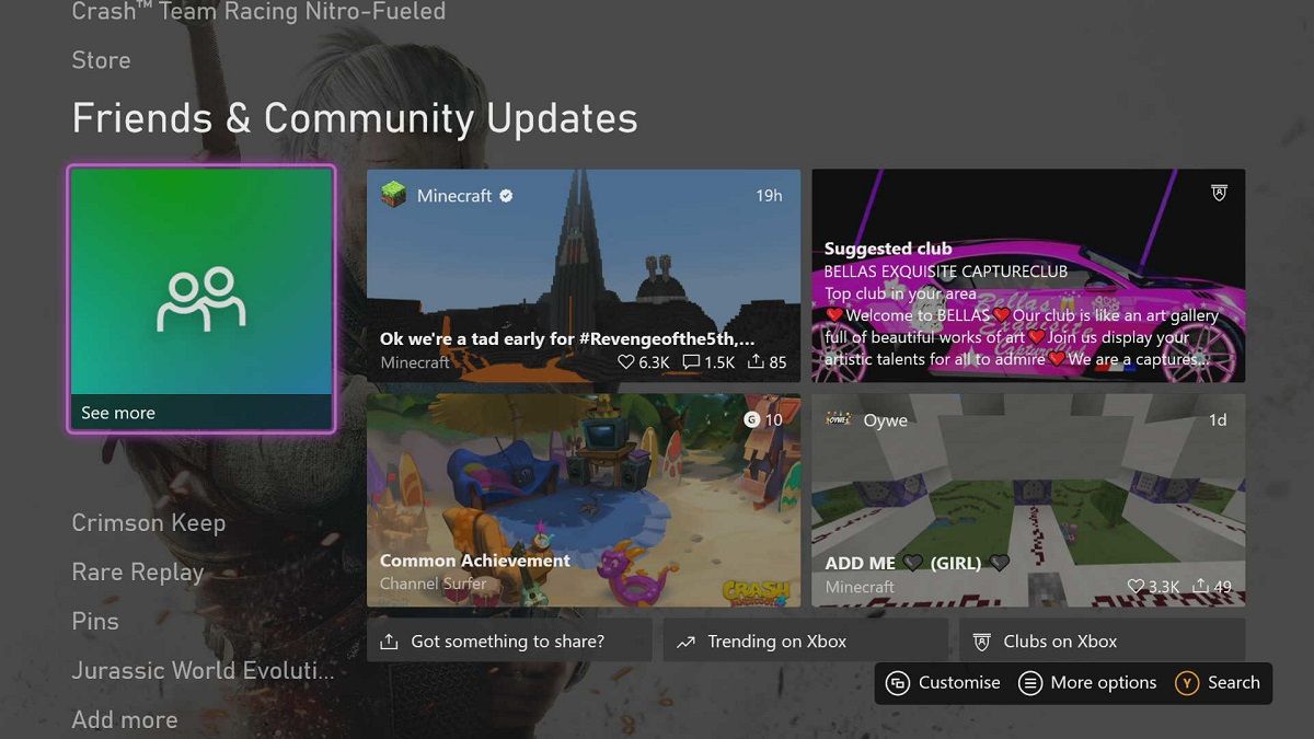 Eine Tour durch das Xbox-Dashboard und wie man es navigiert - xbox dashboard friends and community updates