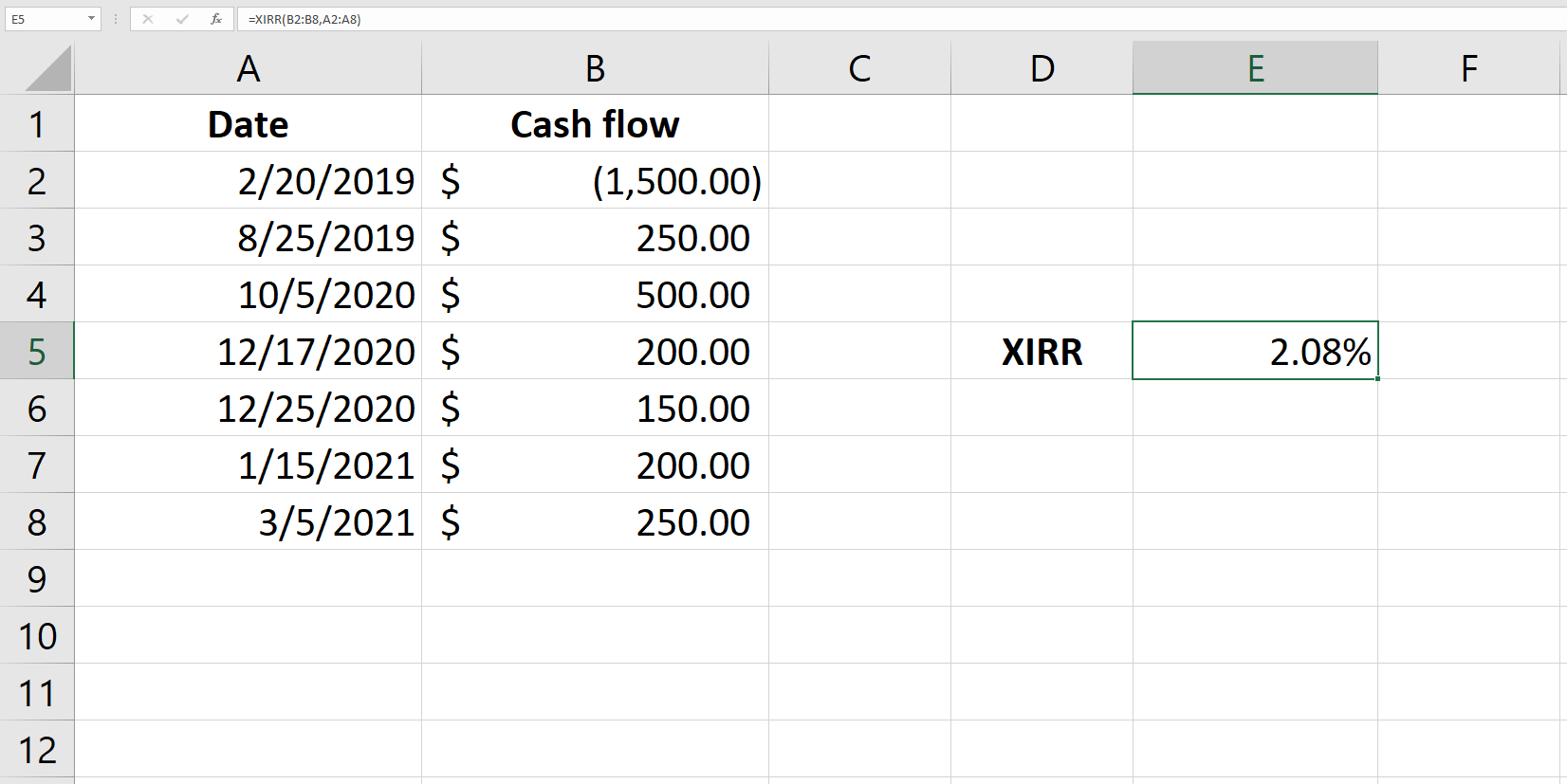 xirr - Le 7 migliori funzioni finanziarie in Excel