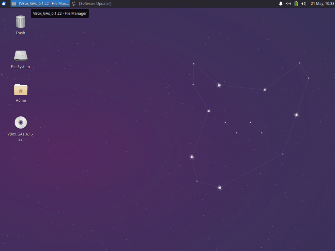 Xubuntu VirtualBox desktop