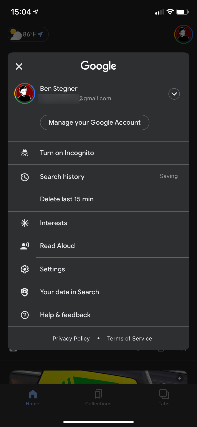 Google Manage Account Mobile