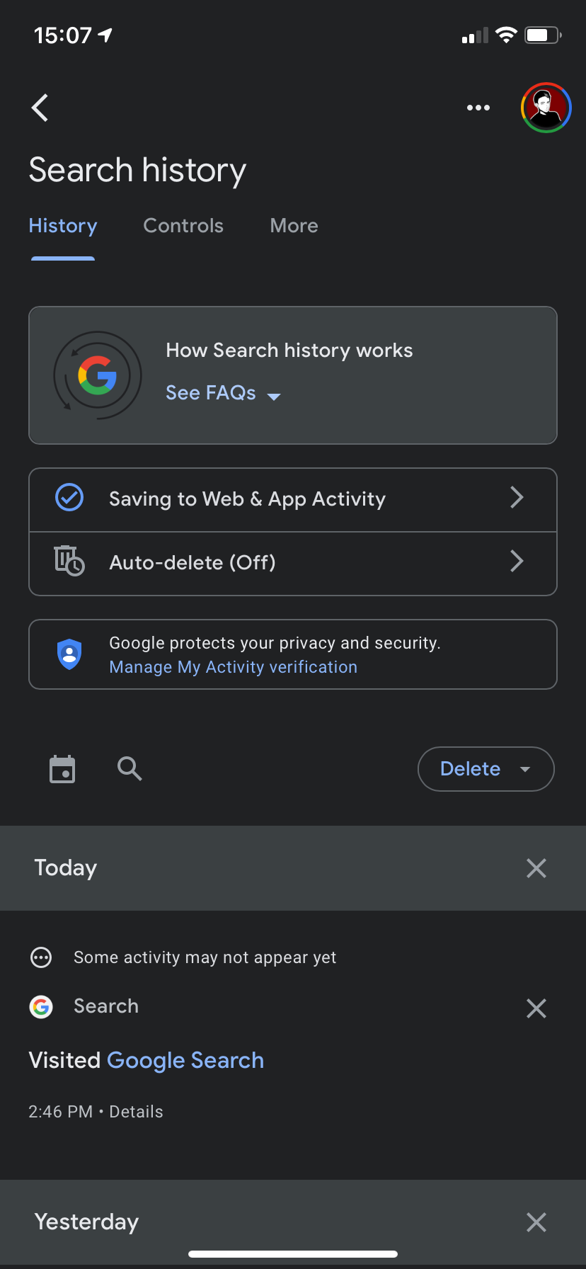 Google Activity Mobile