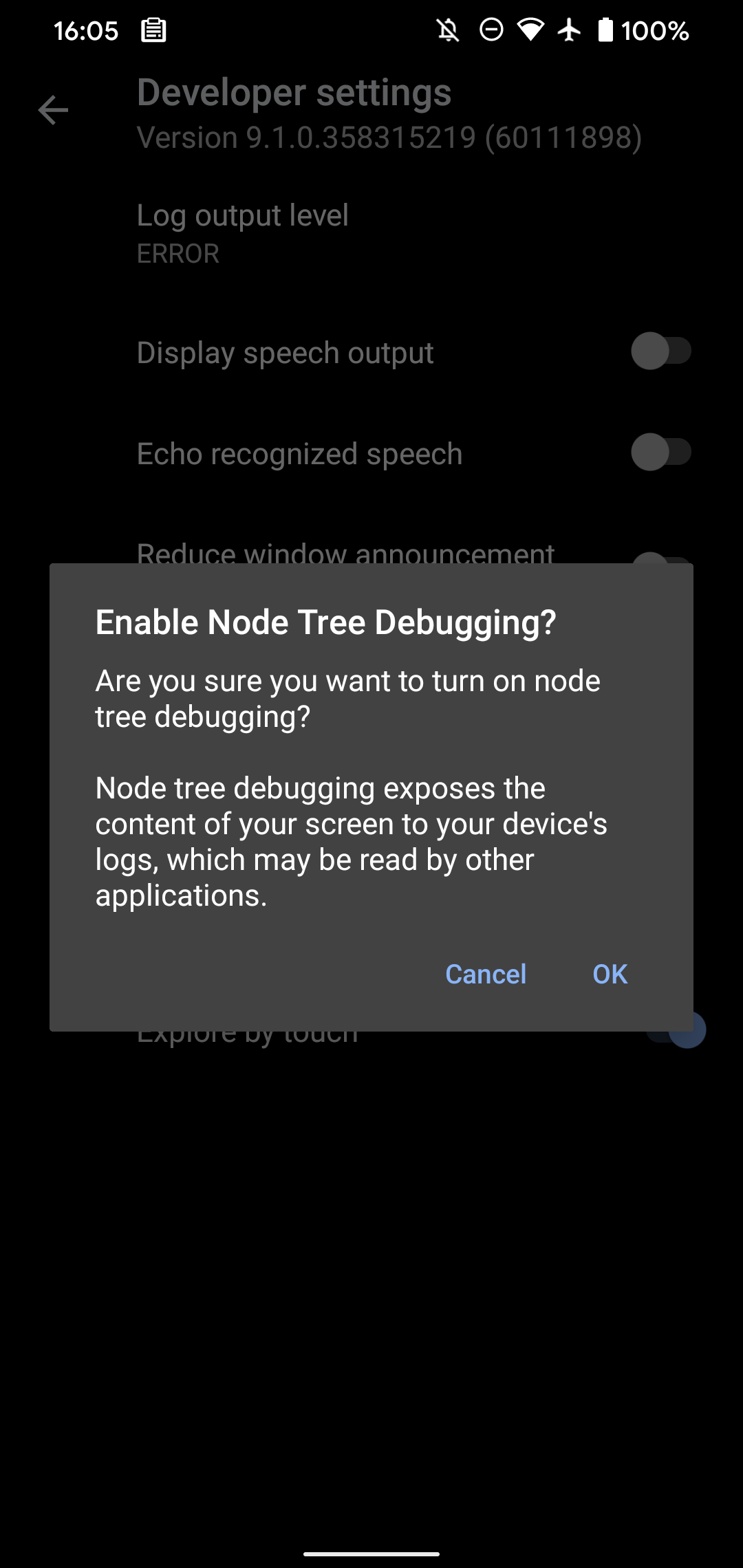 Android Node Tree Debugging
