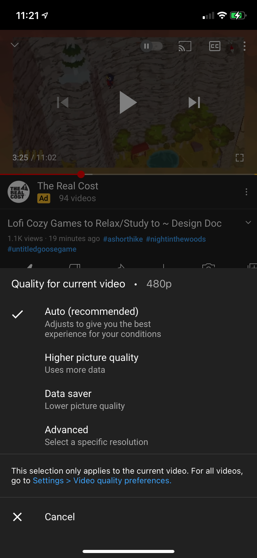 YouTube New Quality Options