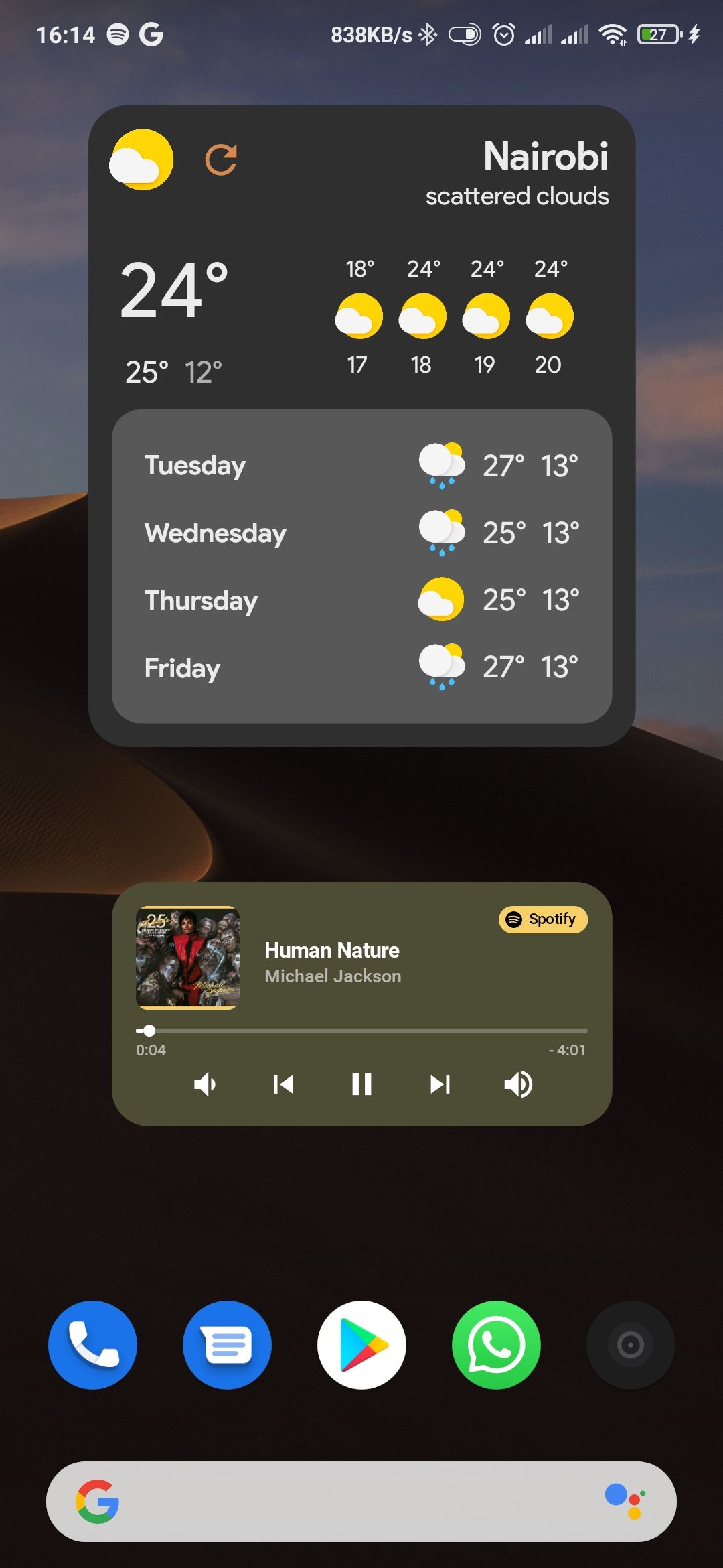 Android 12-like weather widget