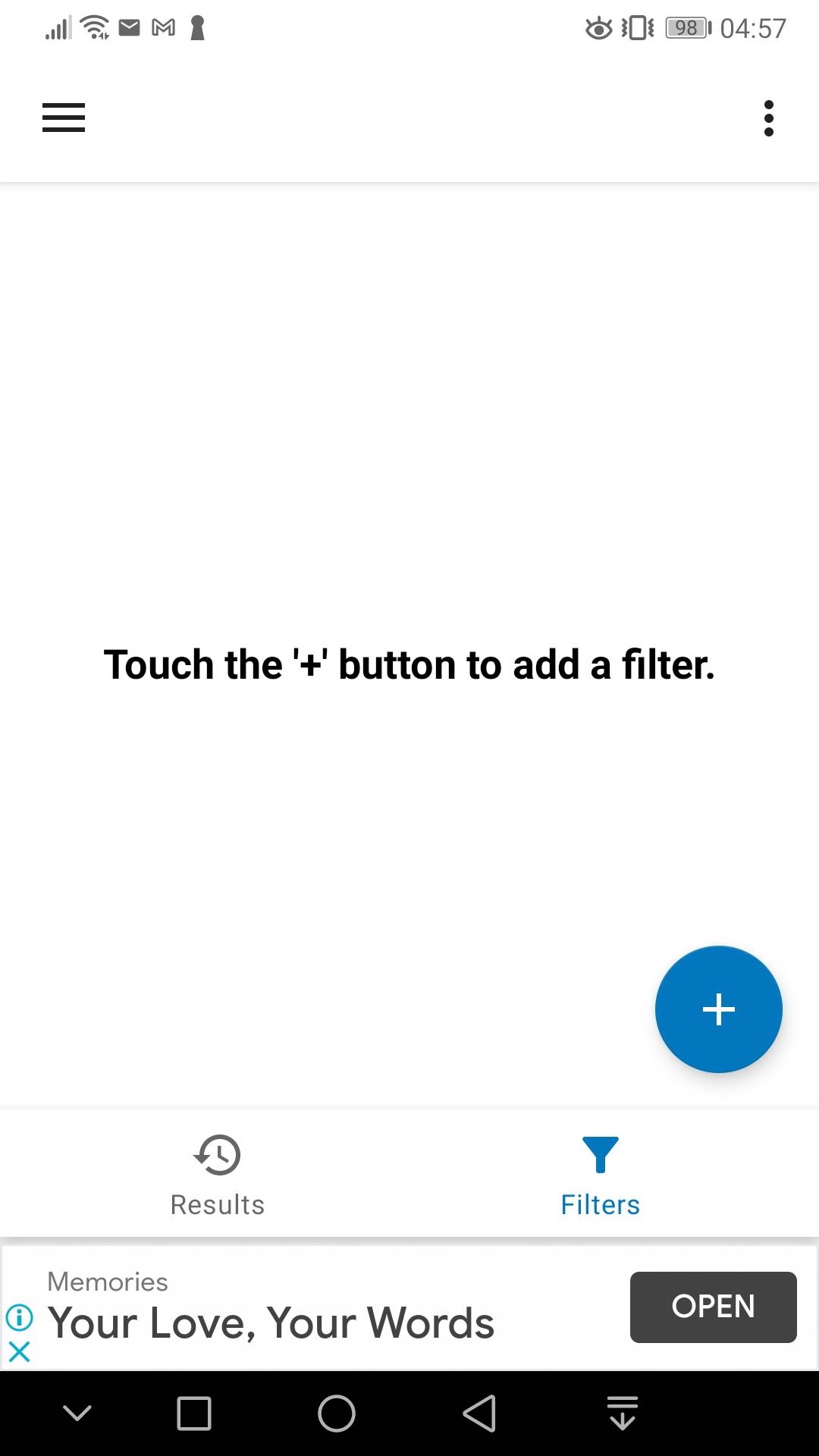 Hinzufügen eines neuen Filters für SMS Forwarder