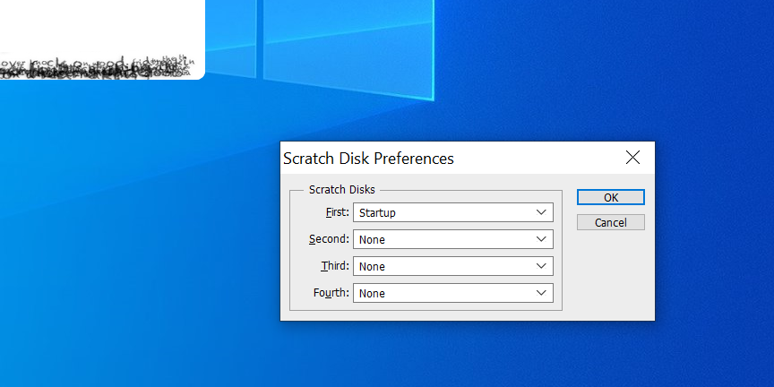 Change Photoshop's scratch disks