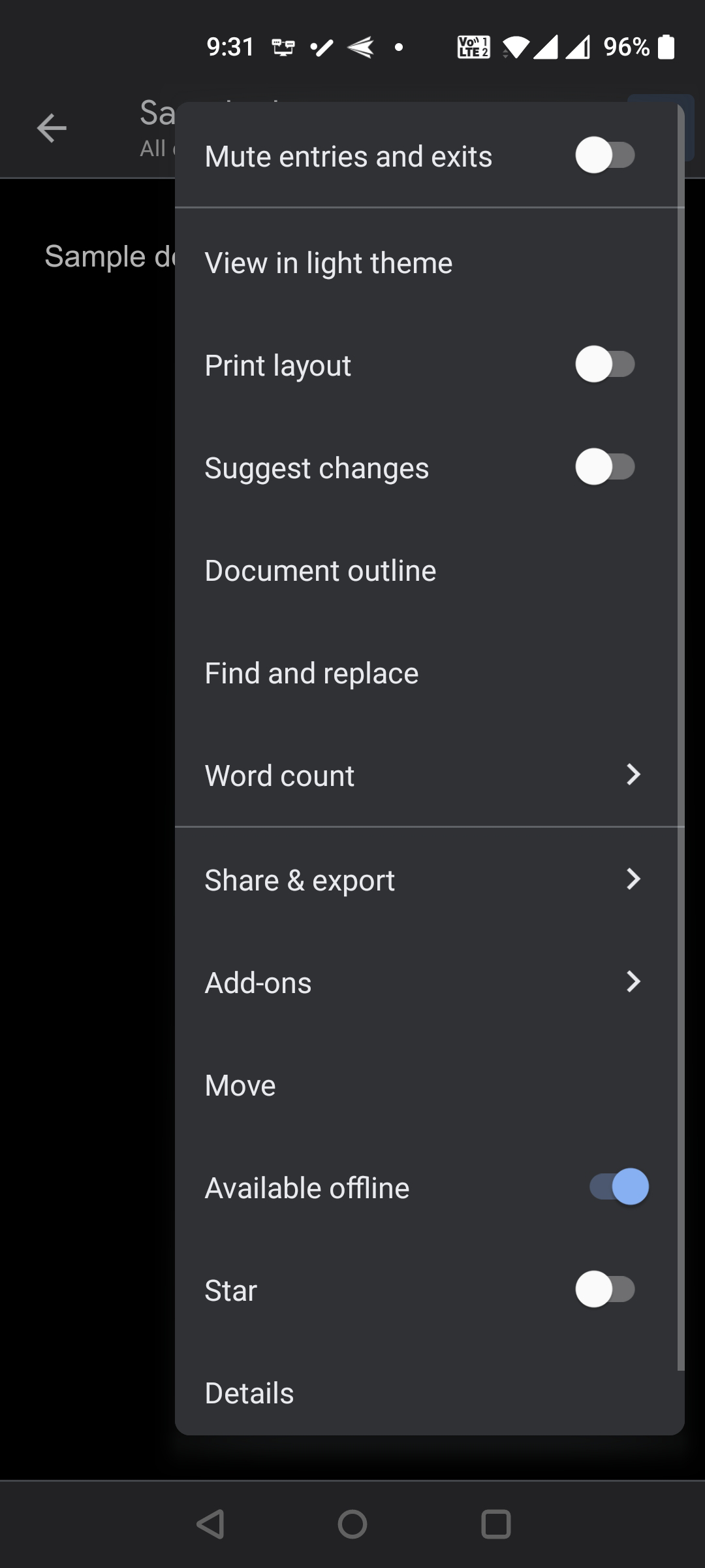 Preview Google Docs in light theme