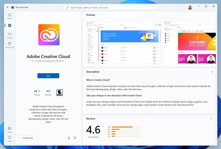 Adobe Creative Cloud and other Windows apps are now available on the Microsoft Store