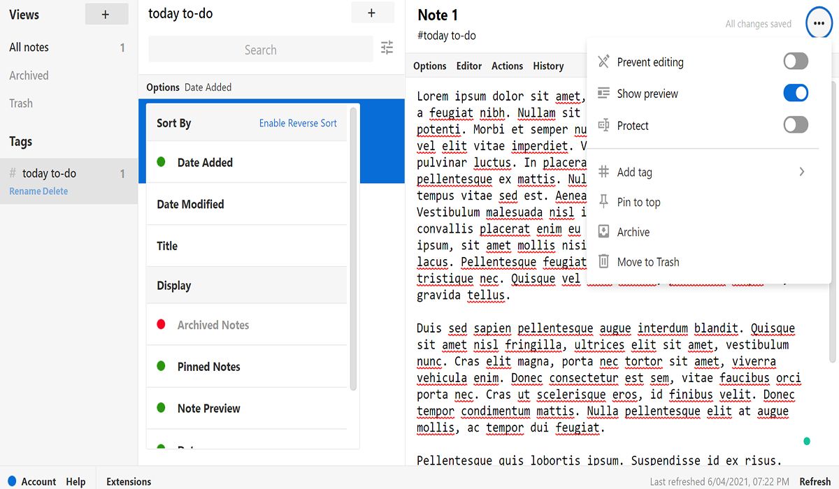 Standard Notes as alternative to Google Keep