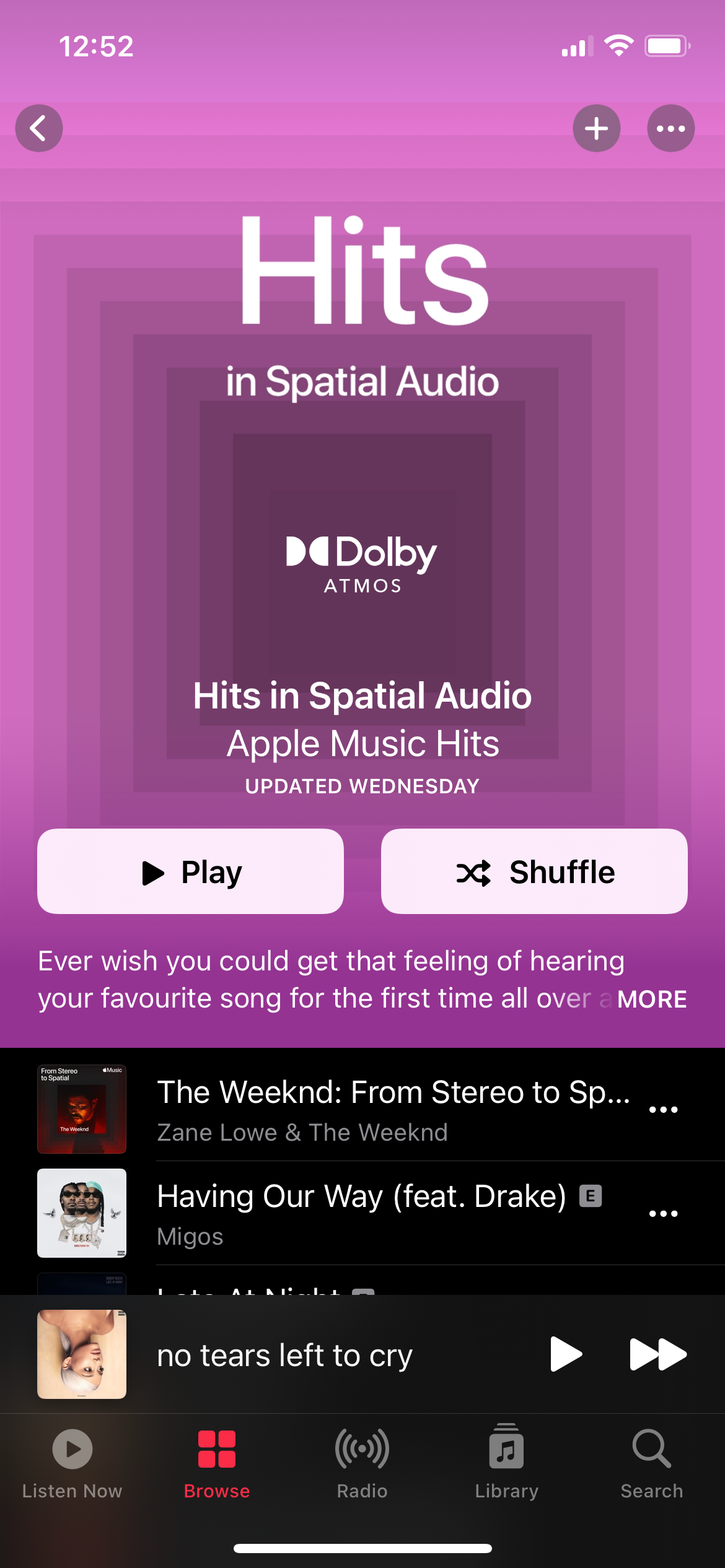 Apple Music-Hits in Spatial Audio