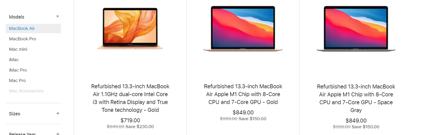Apple refurbished laptops for sale