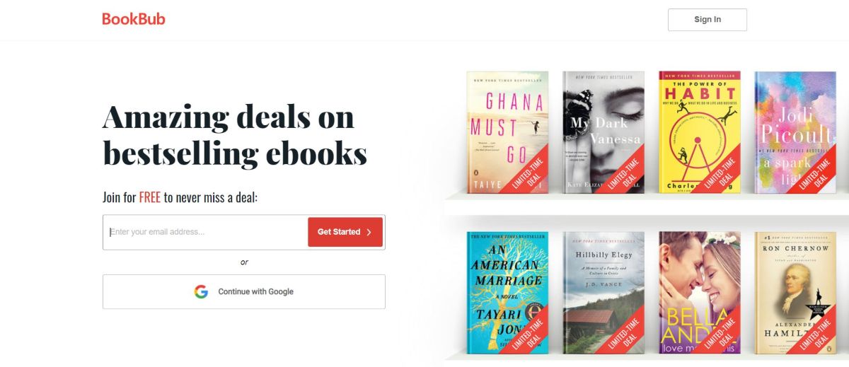 BookBub book finder