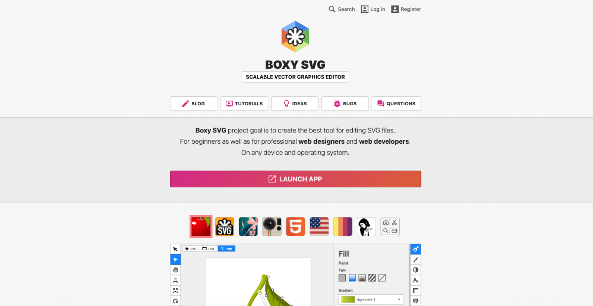 Boxy SVG website