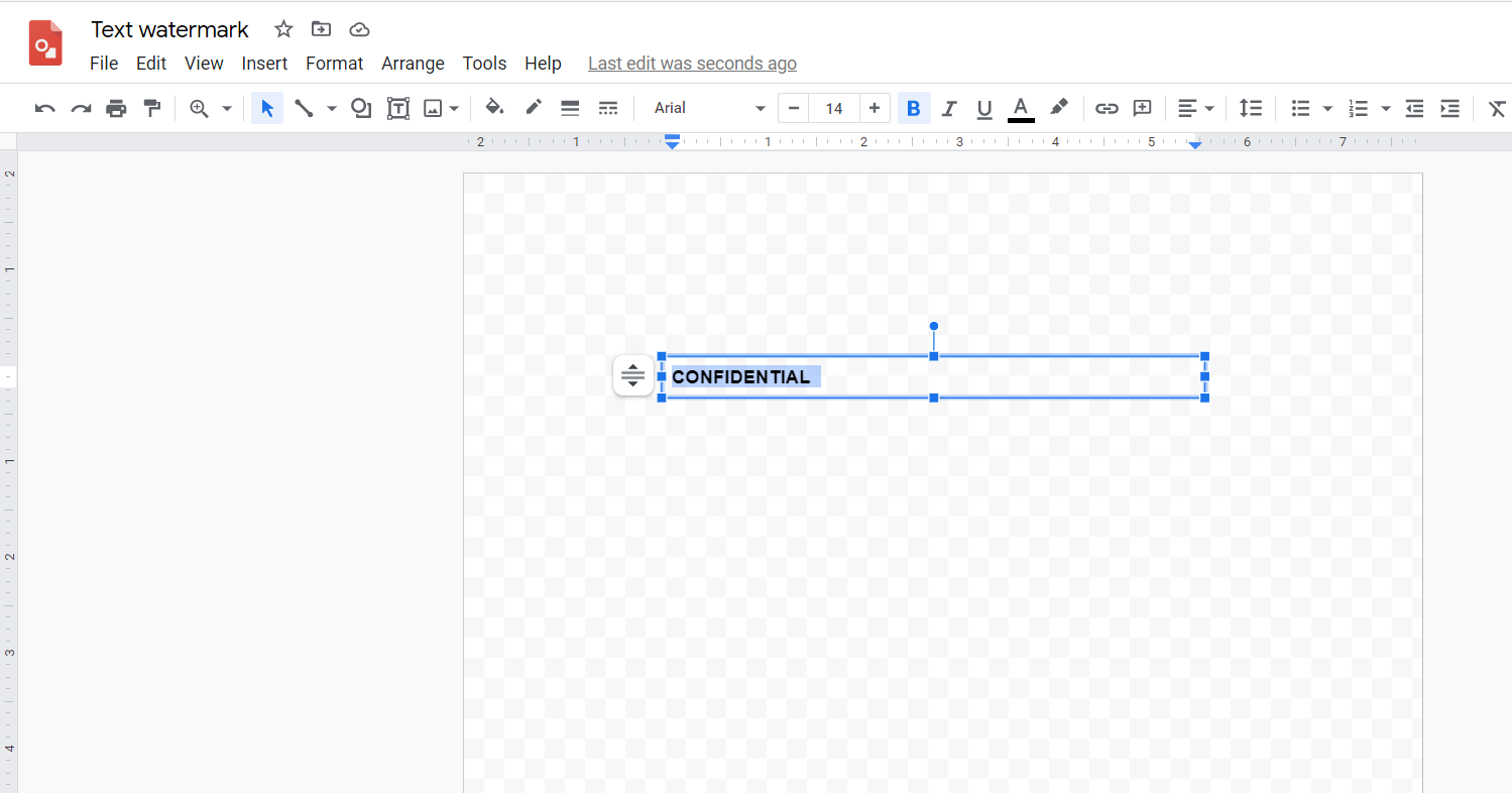 Google Drawings Text Box feature