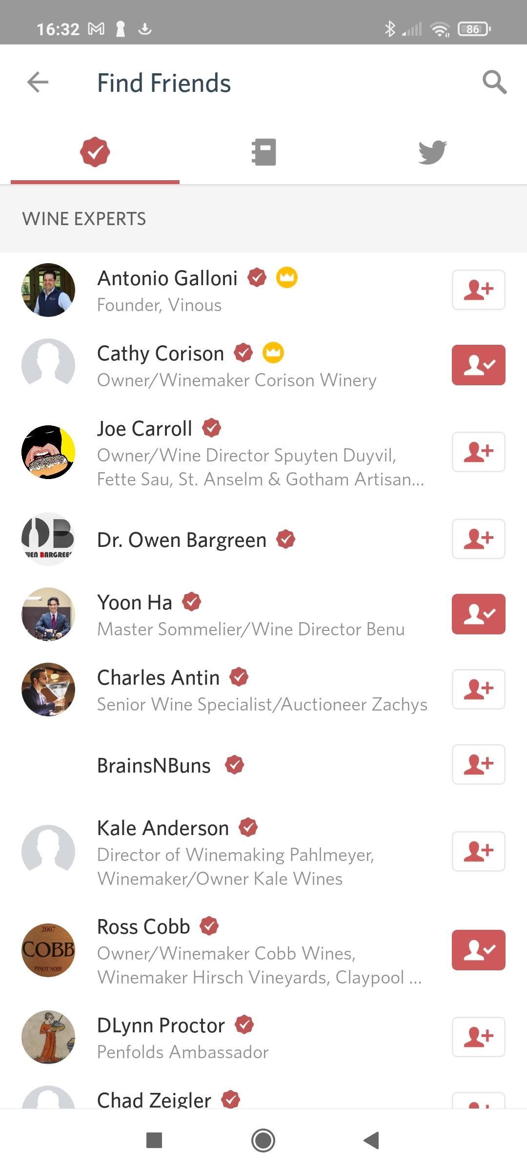Delectable follow users
