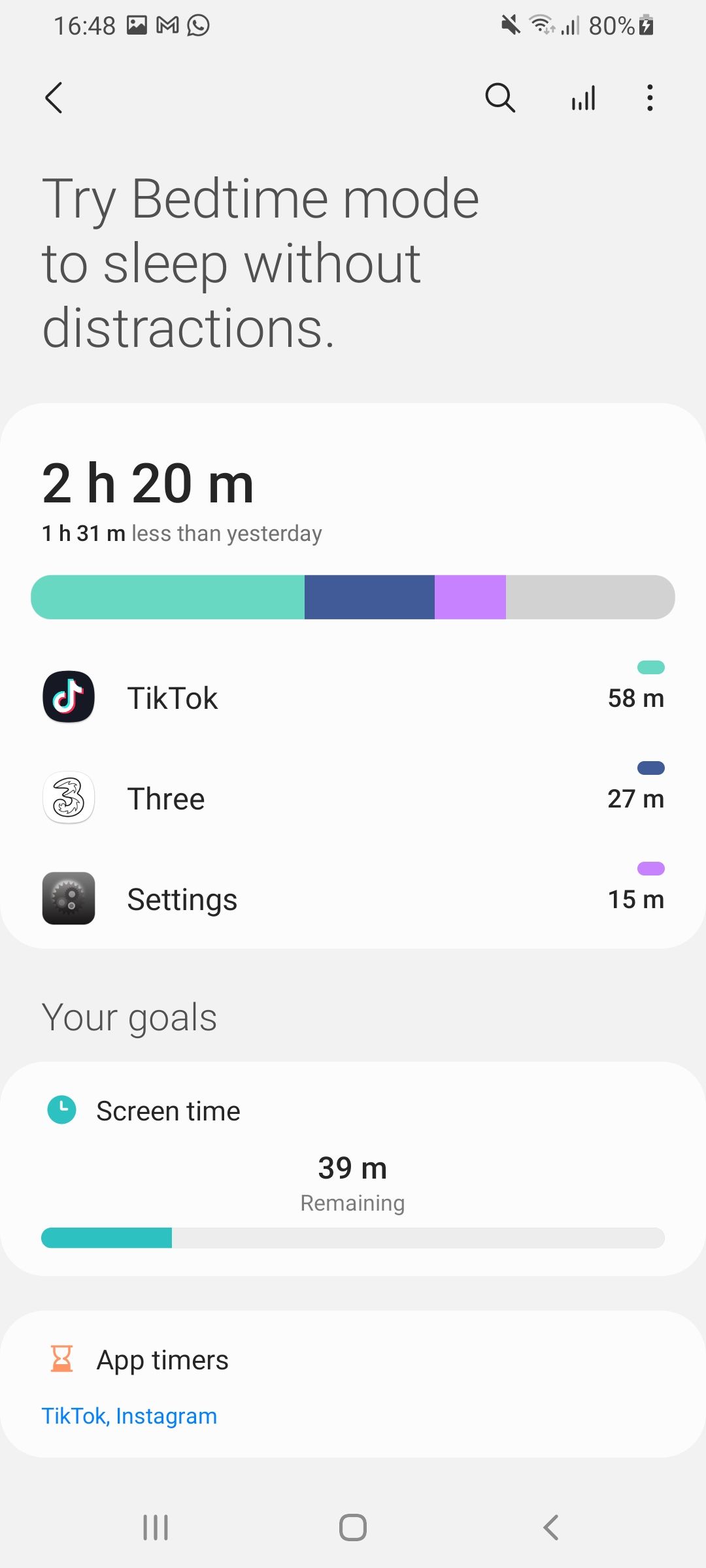 Set app time in digital wellbeing dashboard android
