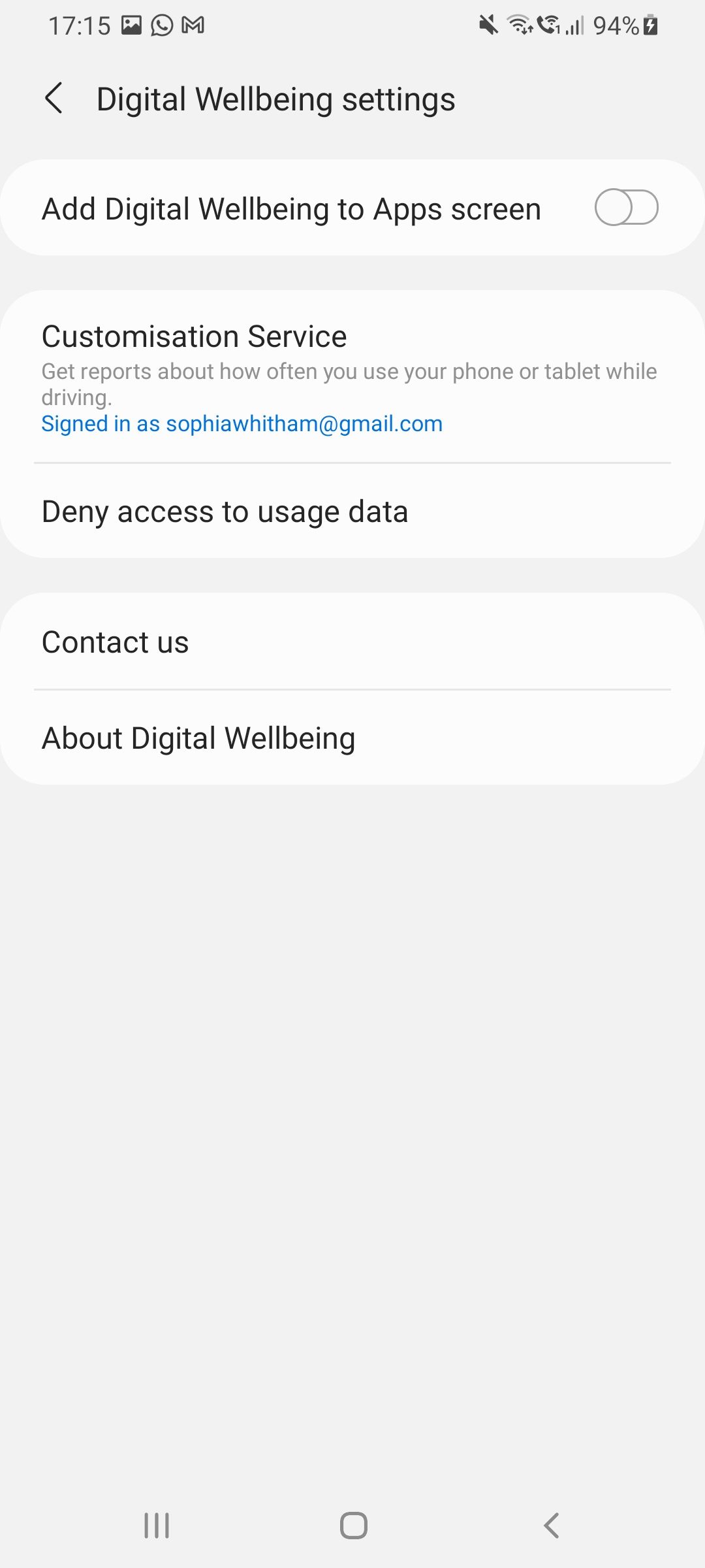 deny access to usage data