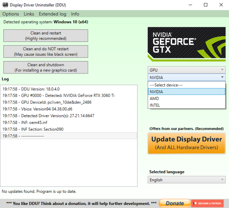 Display Driver Uninstaller 3 - Come installare e reinstallare in modo pulito i driver GPU su Windows