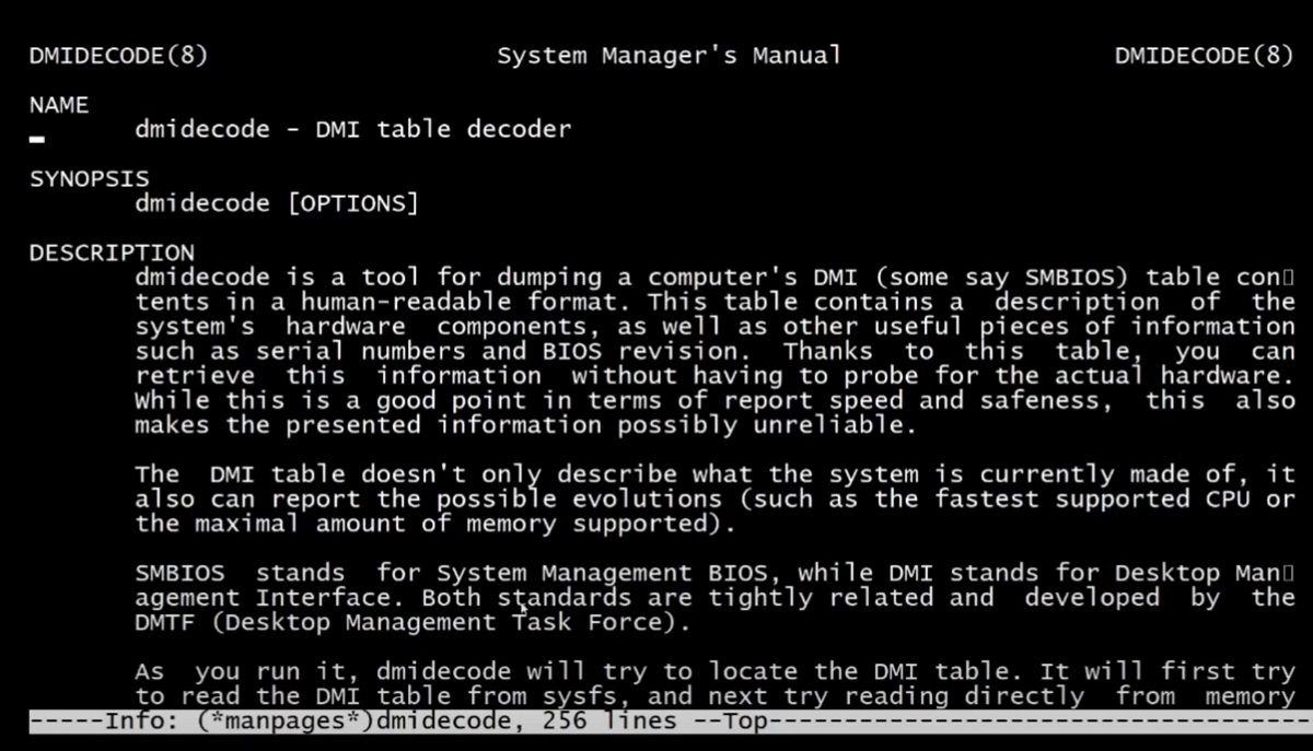 To see what a server's BIOS/UEFI reports about its hardware