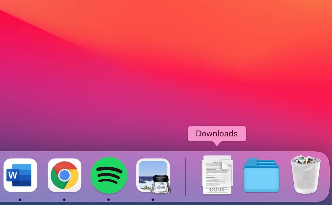 So verwenden Sie Stapel, um Ihren Desktop und Ihr Dock auf einem Mac zu organisieren - Documents in dock with Stacks