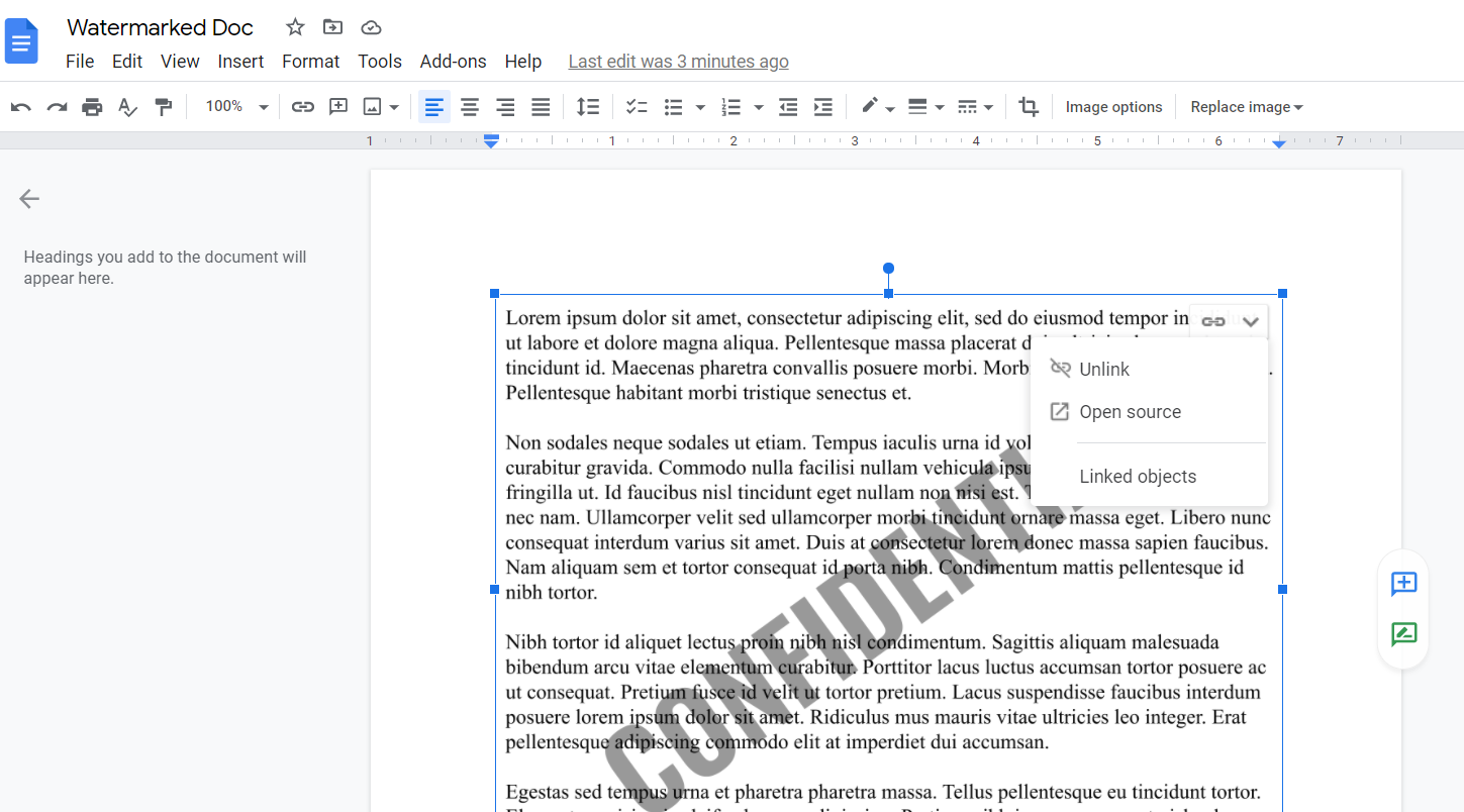 Editing Google Drawings documents imported to Google Docs
