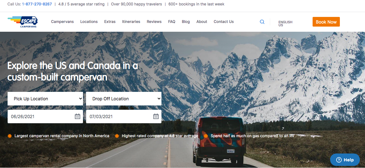 Escape Campervans - I migliori siti web e risorse online per i viaggiatori in furgone