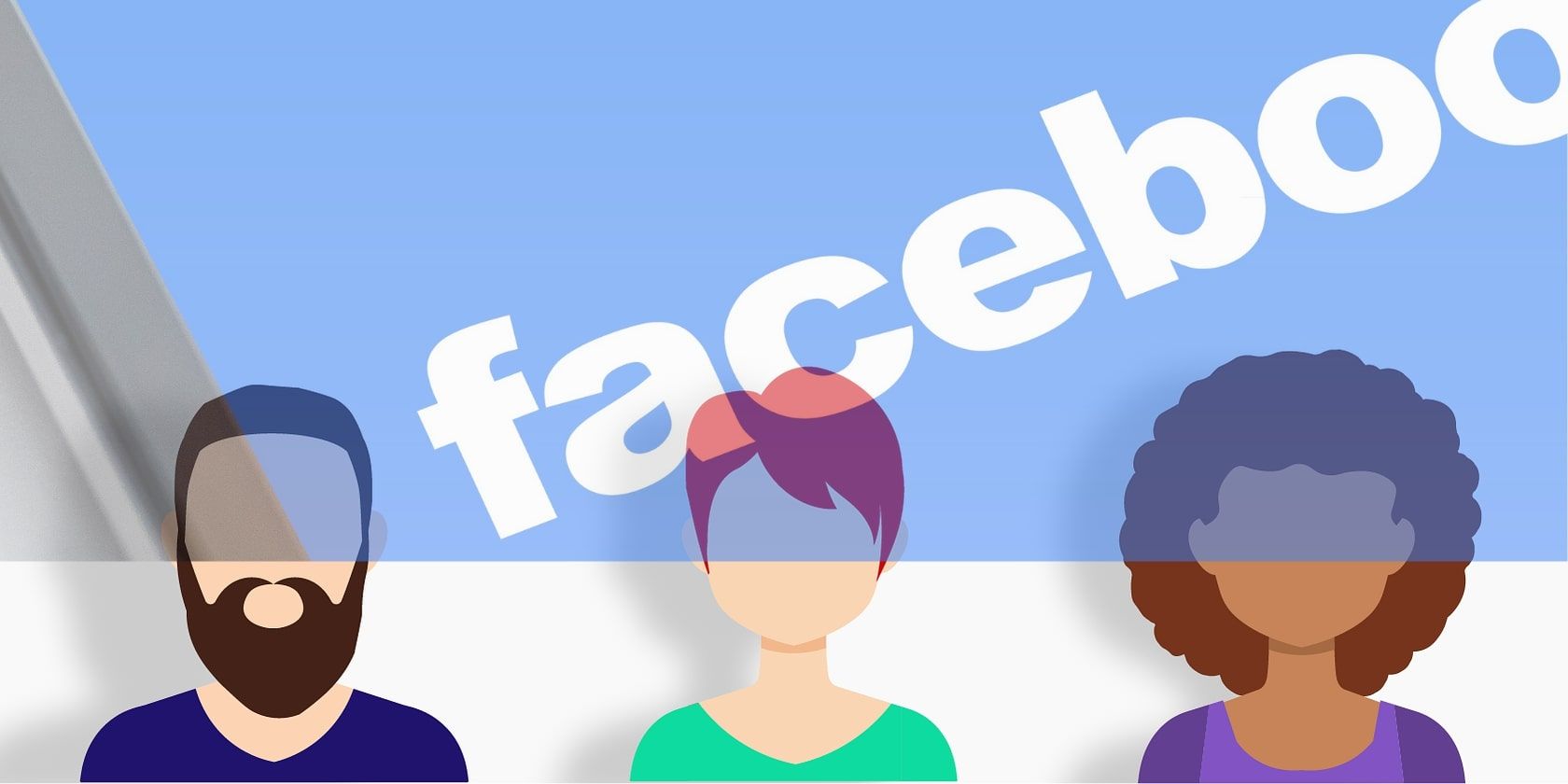 Different Avatars With Facebook Logo