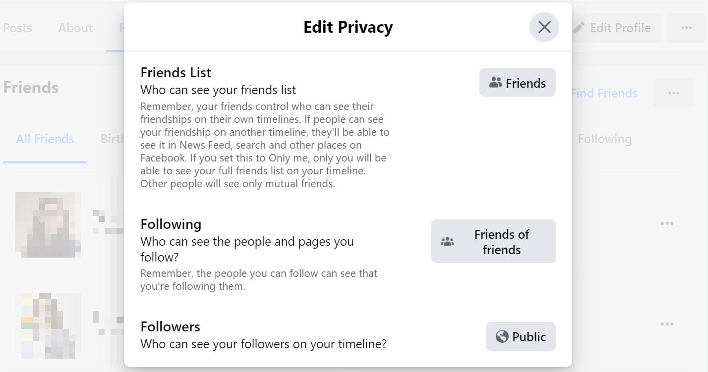 Edit your Facebook friends privacy.