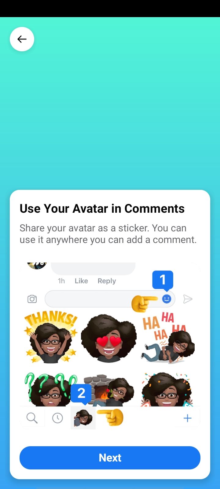 Facebook Showing How To Use An Avatar In Comments