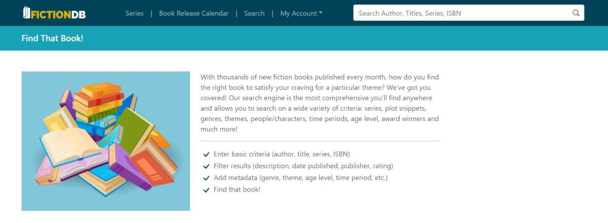 Search book by plot using FictionDB