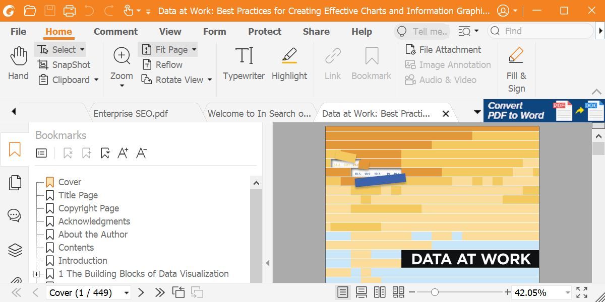 Foxit Reader with three open PDF files