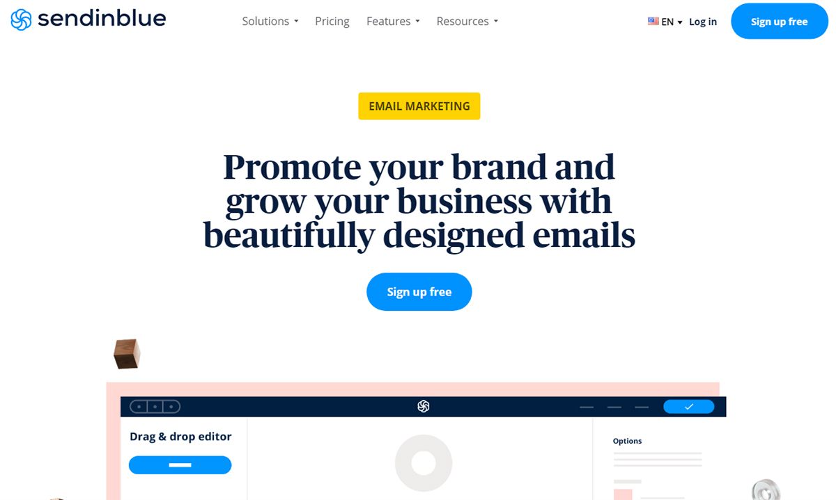 sendinblue email template builder website