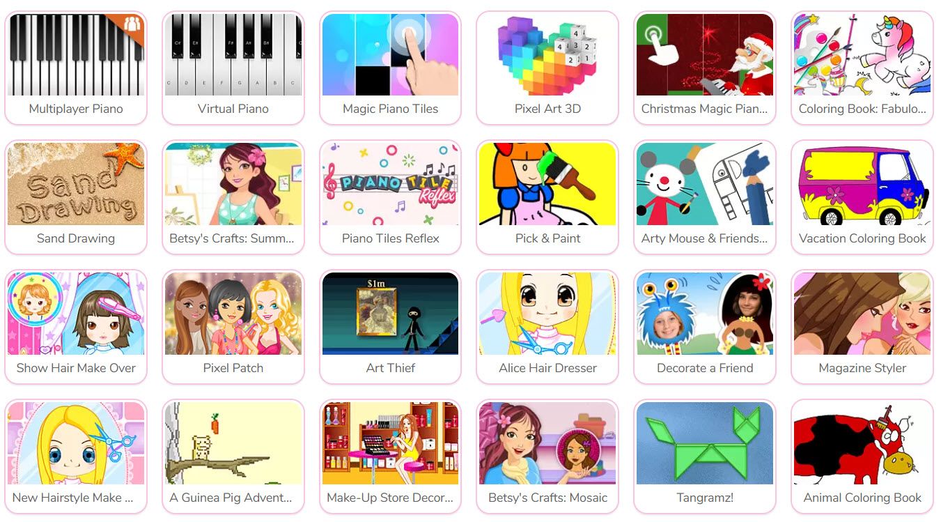 GirlsGoGames - online art games for kids