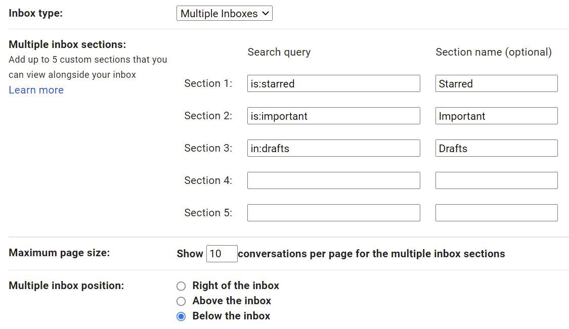 Set up multiple inboxes in Gmail.