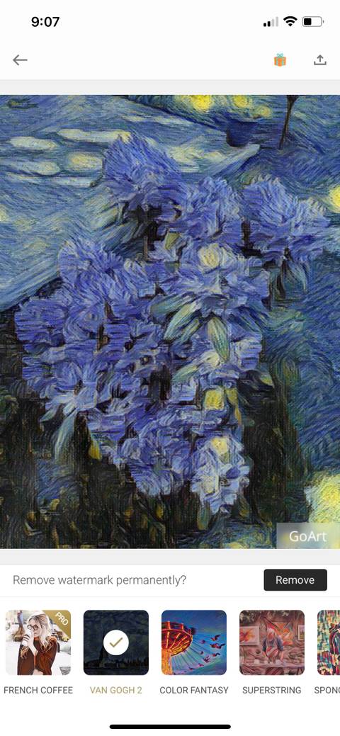 6 برنامه رایگان برای تبدیل عکس به آثار هنری و نقاشی 10 GoArt Van Gogh.jpg?q=50&fit=crop&w=480&dpr=1 -