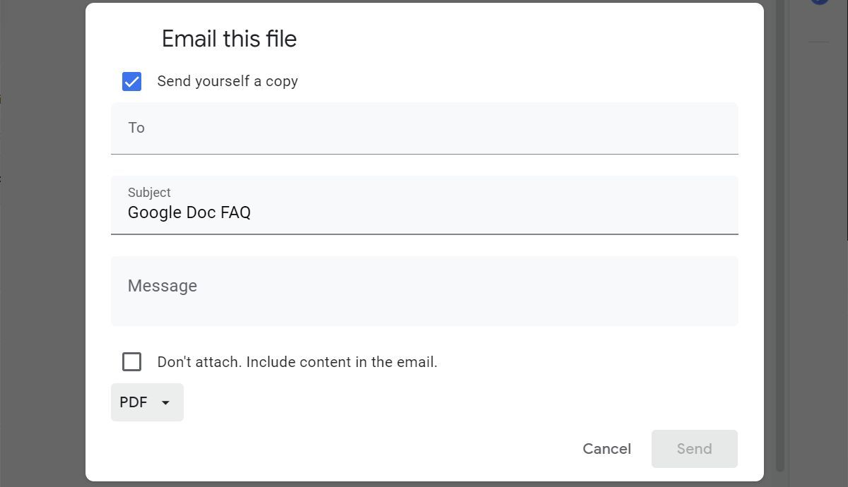 Email a Google Doc